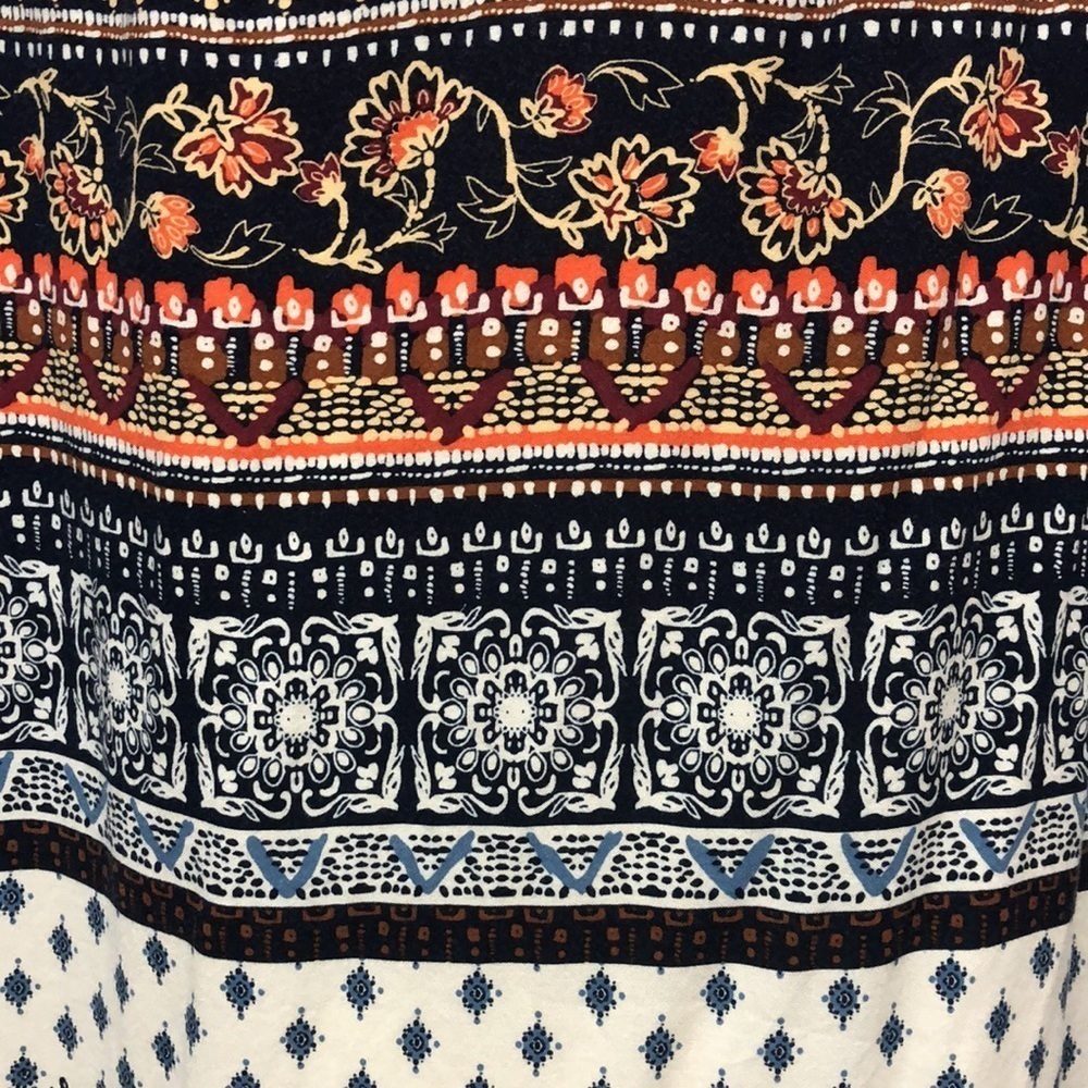 Beach Lunch Lounge Pullover Boho Peasant Rayon Dress - Picture 6 of 8